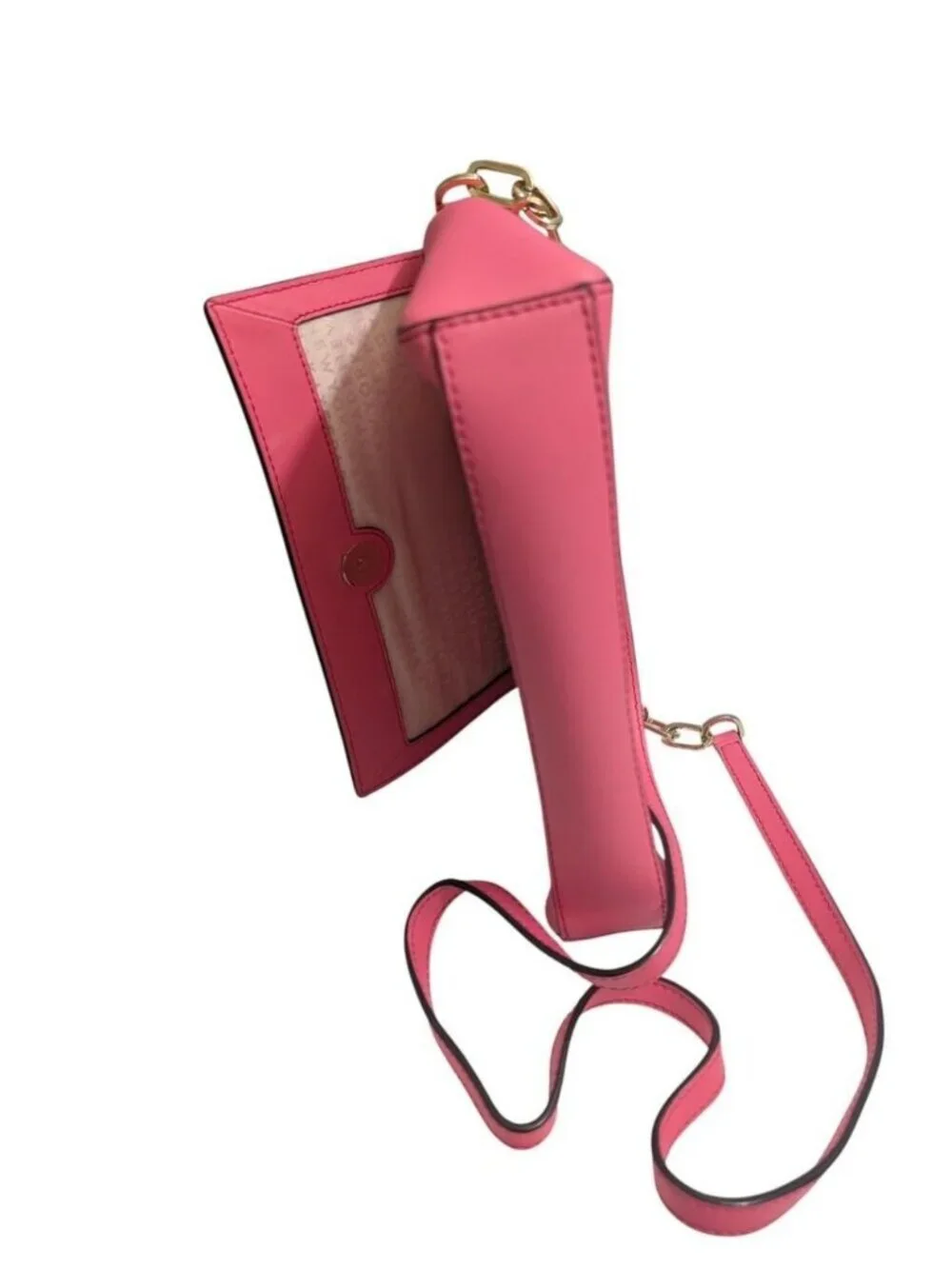 Kate Spade Pink Leather Chain-Accent Crossbody Bag